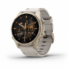 Умные часы Garmin Fenix 8 43 мм Amoled Sapphire Soft Gold with Limestone Leather Band plus Dark Sandstone Silicone 010-02903-40