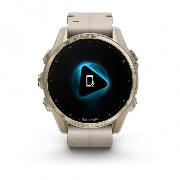 Умные часы Garmin Fenix 8 43 мм Amoled Sapphire Soft Gold with Limestone Leather Band plus Dark Sandstone Silicone 010-02903-40