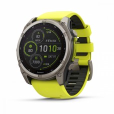 Умные часы Garmin Fenix 8 51mm Solar Sapphire Titanium with Yellow Graphite Silicone 010-02907-21