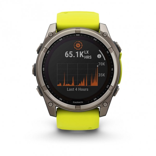 Умные часы Garmin Fenix 8 51mm Solar Sapphire Titanium with Yellow Graphite Silicone 010-02907-21