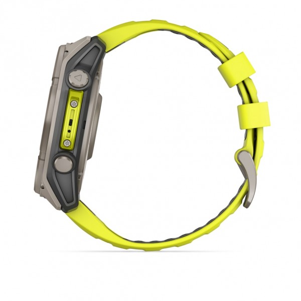 Умные часы Garmin Fenix 8 51mm Solar Sapphire Titanium with Yellow Graphite Silicone 010-02907-21