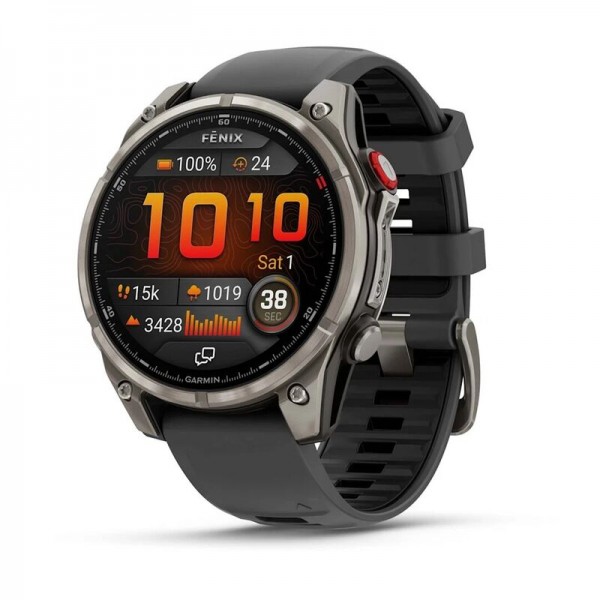 Умные часы Garmin Fenix 8 Pro 47mm Amoled Sapphire Lens Tinanium With Graphite/Black Silicone Band 010-03198-11