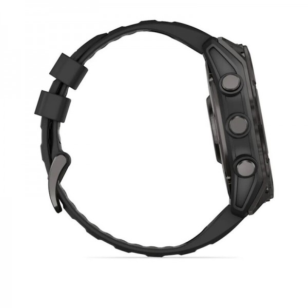 Умные часы Garmin Fenix 8 51mm Amoled Sapphire Carbon Gray DLC Titanium with Pebble Gray Silicone 010-02905-21