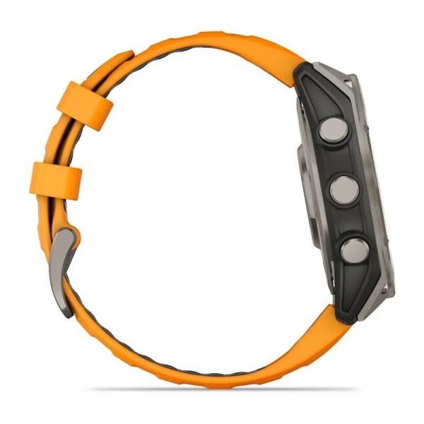 Умные часы Garmin Fenix 8 47 мм Amoled Sapphire Titanium Orange 010-02904-11