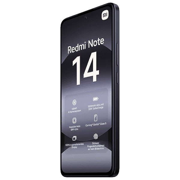 Смартфон Xiaomi Redmi Note 14 8/256 ГБ RU, 4G, NFС, Dual nano SIM, черный