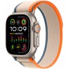 Умные часы Apple Watch Ultra 2 49 мм Titanium Case, титановый/orange/beige Trail Loop (S/M)