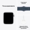 Умные часы Apple Watch SE 2 (2023) GPS 44mm Silver Aluminium Case with Storm Blue Sport Band M/L (MREE3)