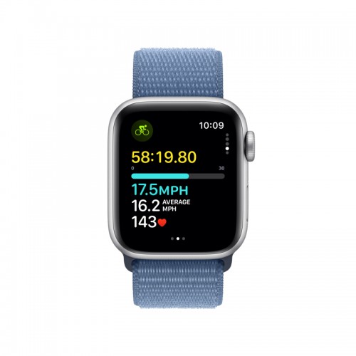 Умные часы Apple Watch SE 2 (2023) GPS 44mm Silver Aluminium Case with Winter Blue Sport Loop (MREF3)