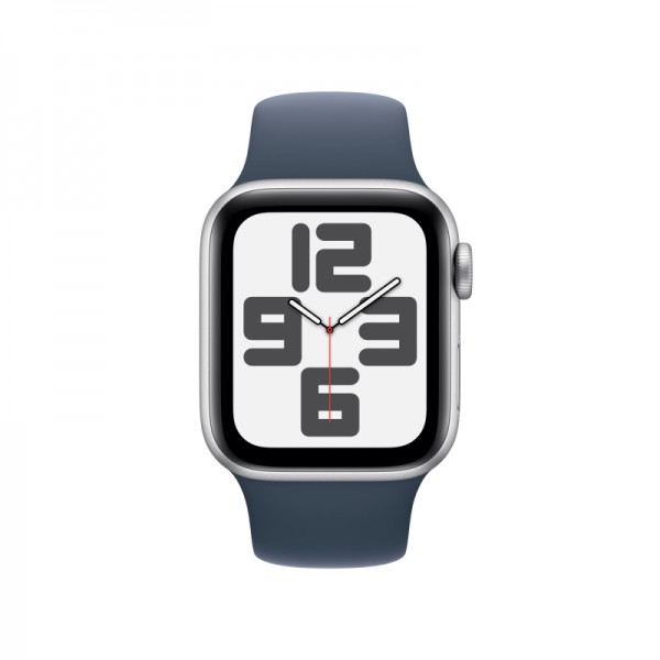 Умные часы Apple Watch SE 2 (2023) GPS 40mm Silver Aluminium Case with Storm Blue Sport Band S/M (MRE13)