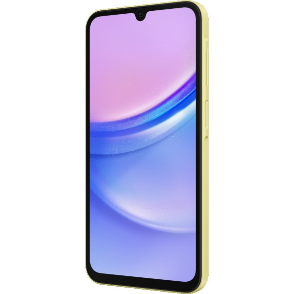 Смартфон Samsung Galaxy A15 8/256 ГБ в желтом цвете с поддержкой Dual nano SIM