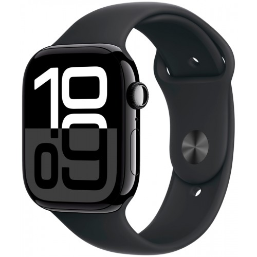 Apple Watch S10 46mm Aluminium Jet Black Sport Band S/M