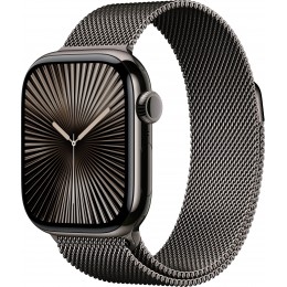 Apple Watch S10 46mm Slate Titanium Case with Slate Milanese Loop S/M (HK)