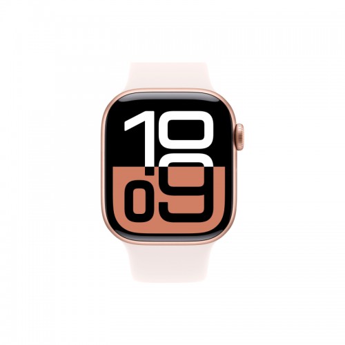 Apple Watch S10 46mm Rose Gold Aluminium Case with Light Blush Sport Band US M/L (MWWU3)