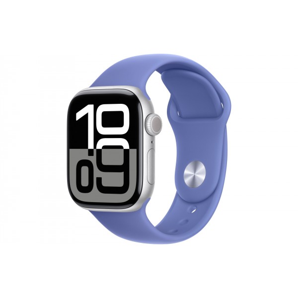 Apple Watch S10 42mm Silver Aluminium Case with  Periwinkle Sport Band S/M