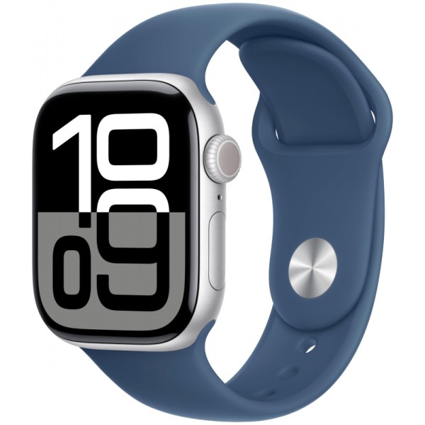 Купить 'Apple Watch S10 GPS + Cellular 42mm Silver Aluminium Case with Denim Sport Band S/M' в Москве