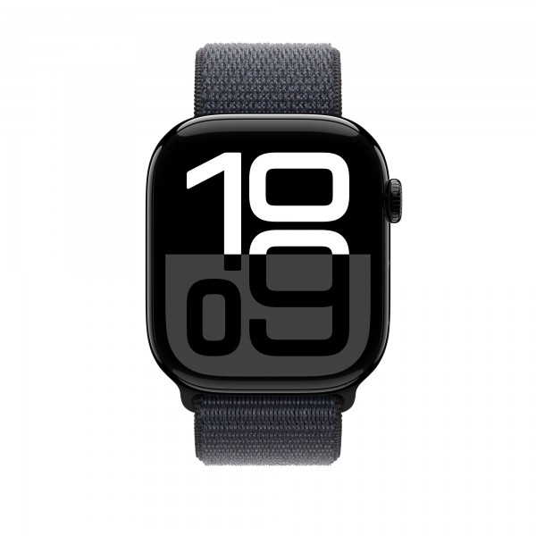 Apple Watch S10 46mm Aluminium Jet Black Case with Ink Sport Loop