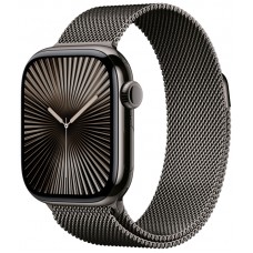 Apple Watch S10 42mm Slate Titanium Case with Slate Milanese Loop