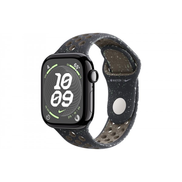 Apple Watch S10 42mm Jet Black Aluminum Case with Midnight Sky Nike Sport Band M/L