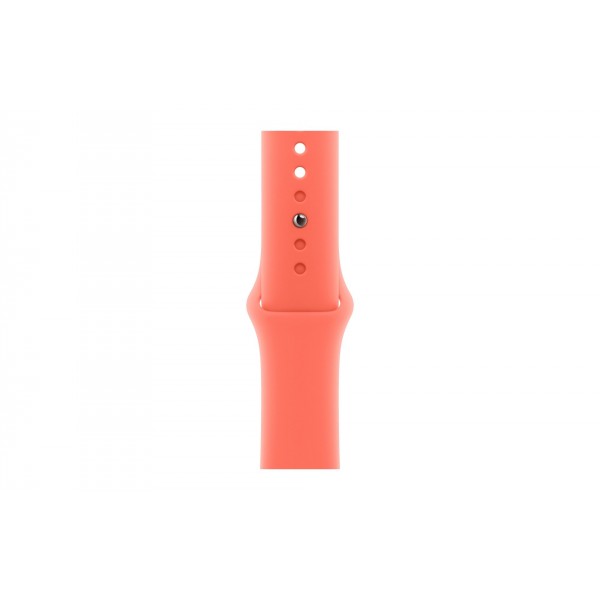 Apple Watch S10 42mm Jet Black Aluminum Case with Tangerine Sport Band S/M