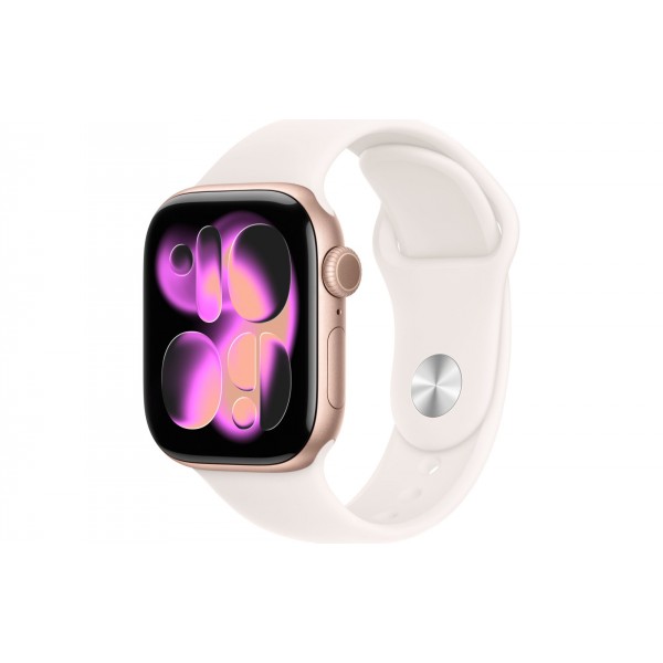 Apple Watch S11 46mm Rose Gold Aluminum Case with Light Blush Sport Band M/L