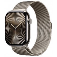 Apple Watch S10 46mm Natural Titanium Case with Natural Milanese Loop M/L (US)