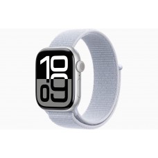 Apple Watch S10 42mm Silver Aluminium Case with Blue Cloud Sport Loop 