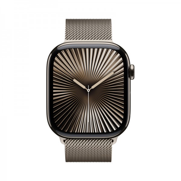 Apple Watch S10 42mm Natural Titanium Case with Natural Milanese Loop