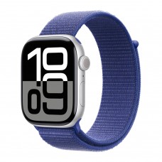 Apple Watch S10 42mm Silver Aluminium Case with Ultramarine Sport Loop 