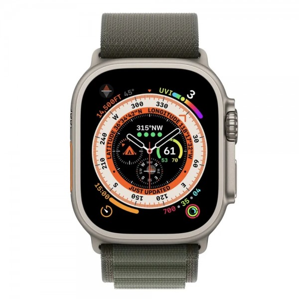Ремешок для Apple Watch Ultra 49mm Green Alpine Loop - L (Зеленый) (MQE43)
