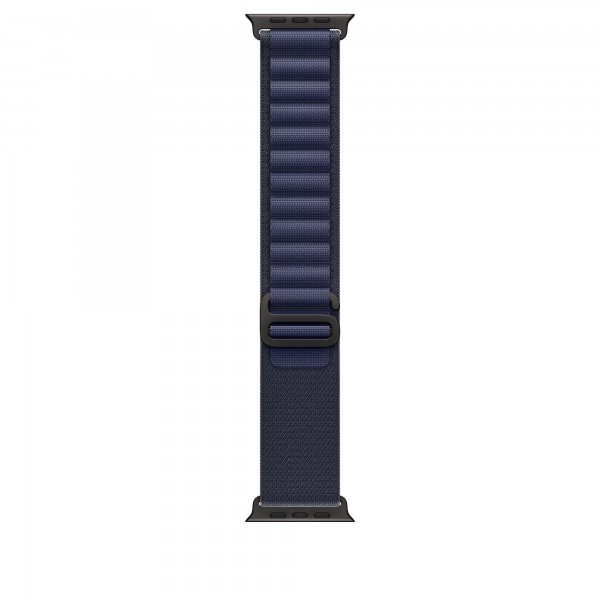 Ремешок для Apple Watch Ultra 49mm Navy Alpine Loop - S (Темно-синий) Black Titanium Finish