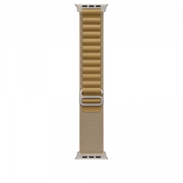 Ремешок Tan Alpine Loop для Apple Watch Ultra 49mm - M (Бежевый) с натуральной отделкой титана