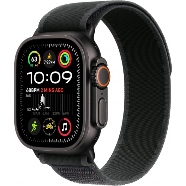 Ремешок для Apple Watch Ultra 49mm Black Trail Loop - M/L - Black Titanium Finish (Черный)