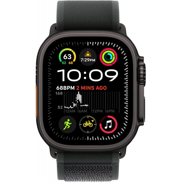 Ремешок для Apple Watch Ultra 49mm Black Trail Loop - M/L - Black Titanium Finish (Черный)