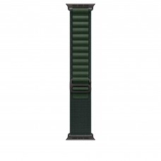 Ремешок для Apple Watch Ultra 49mm Dark Green Alpine Loop - S (Зеленый) Black Titanium Finish