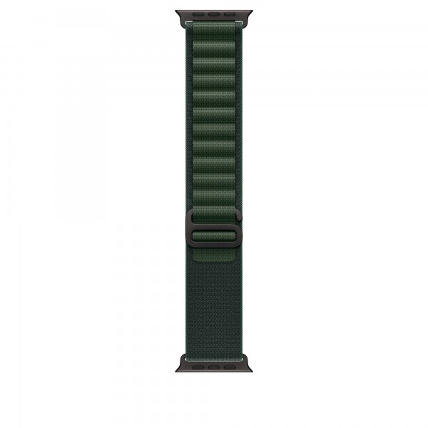 Ремешок для Apple Watch Ultra 49mm Dark Green Alpine Loop - S (Зеленый) Black Titanium Finish
