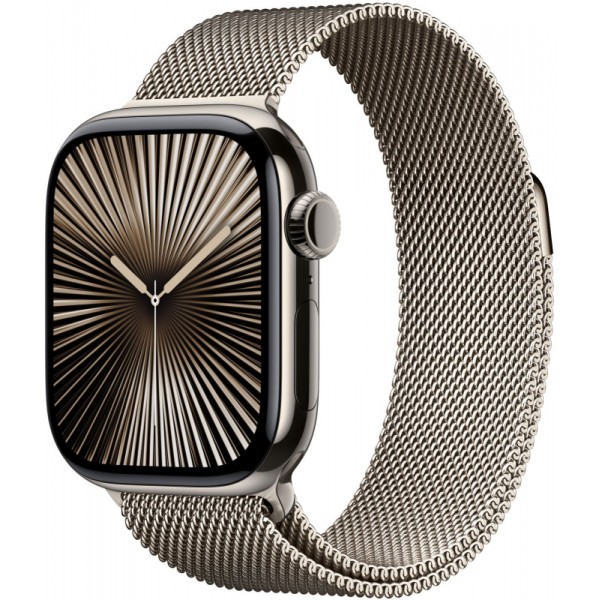 Ремешок для Apple Watch 46mm Natural Milanese Loop - S/M (Бежевый)