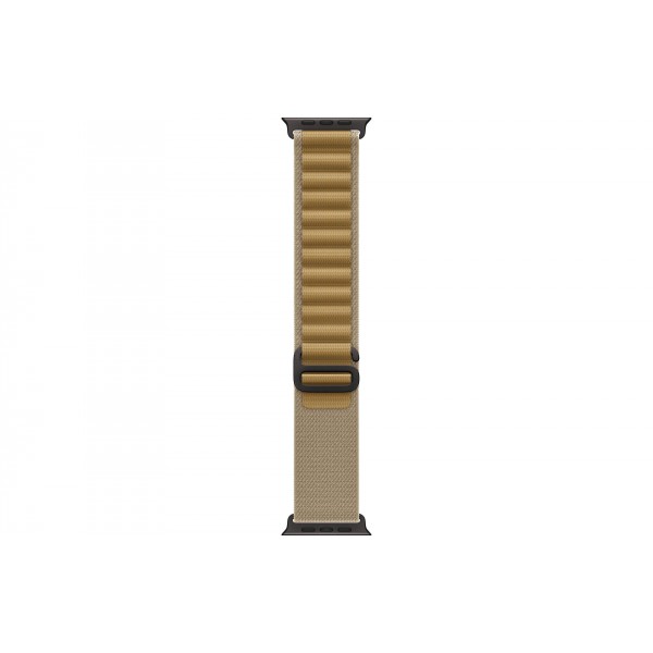 Ремешок Tan Alpine Loop для Apple Watch Ultra 49mm в черном цвете с отделкой Black Titanium, размер M