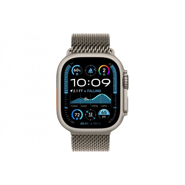 Ремешок Natural Titanium Milanese Loop 49mm для Apple Watch - размер S (MXKC3)