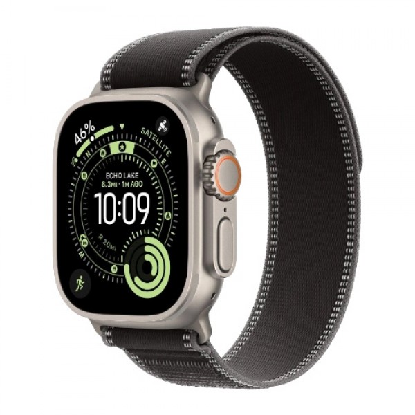 Ремешок для Apple Watch Ultra 49mm Black/Charcoal Trail Loop M/L Natural Finish (MFT94)