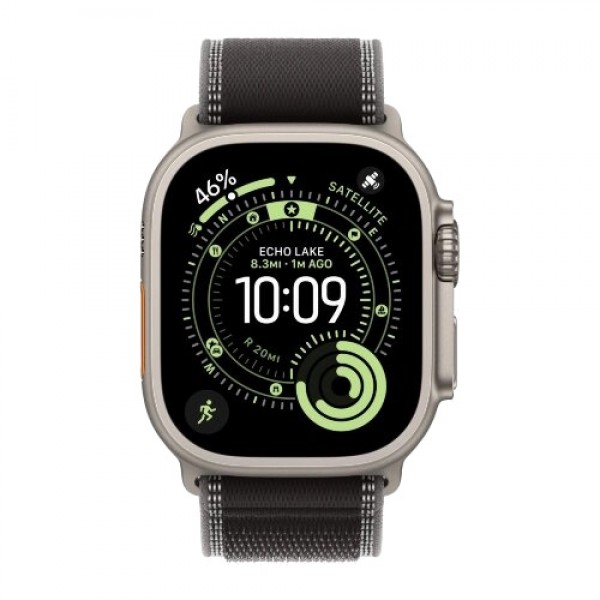Ремешок для Apple Watch Ultra 49mm Black/Charcoal Trail Loop M/L Natural Finish (MFT94)