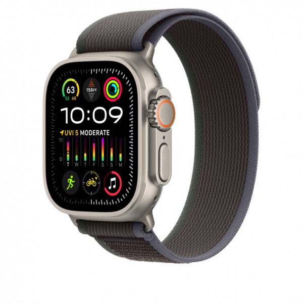 Ремешок для Apple Watch Ultra 49mm Trail Loop (S/M) - Сине-черный (Blue/Black)