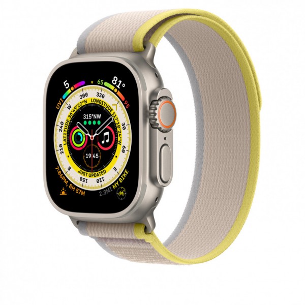 Ремешок для Apple Watch Ultra 49mm Yellow/Beige Trail Loop - M/L (Желтый/Бежевый)