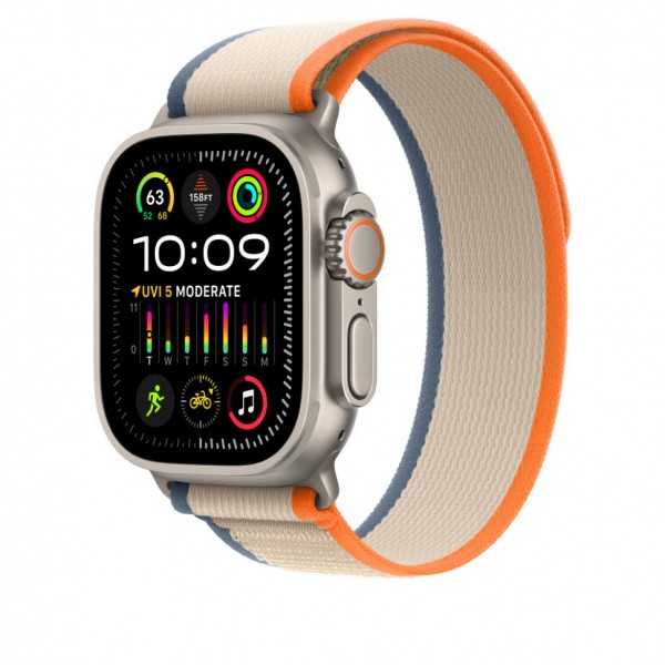 Ремешок для Apple Watch Ultra 49mm Orange/Beige Trail Loop - S/M (Оранжевый/Бежевый)