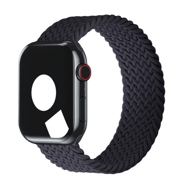 Ремешок для Apple Watch 45mm Midnight Braided Solo Loop - Size 11 (Черный) 