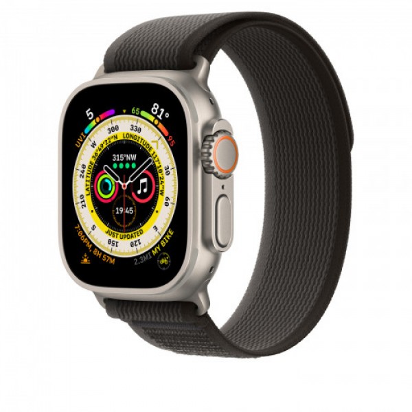 Ремешок для Apple Watch Ultra 49mm Черно-серый Trail Loop S/M (MQEP3)