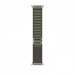 Ремешок для Apple Watch Ultra 49mm Dark Green Alpine Loop - L (Зеленый) Natural Titanium Finish