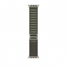 Ремешок для Apple Watch Ultra 49mm Dark Green Alpine Loop - M (Зеленый) Natural Titanium Finish