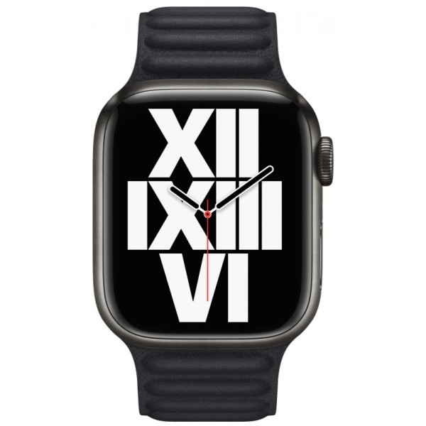 Ремешок Midnight Leather Link для Apple Watch 41mm в черном цвете S/M
