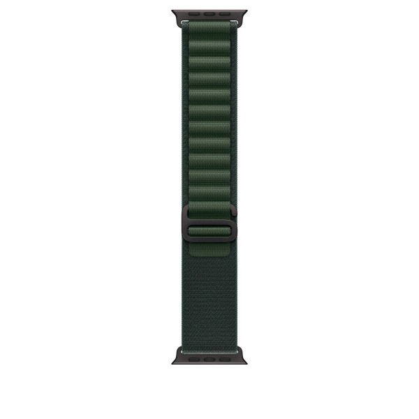 Ремешок Dark Green Alpine Loop для Apple Watch Ultra 49mm - M размер с черным титановым покрытием Ремешок Dark Green Alpine Loop для Apple Watch Ultra 49mm - M размер с черным титановым покрытием