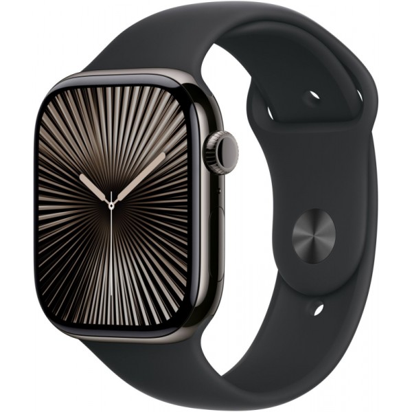 Ремешок для Apple Watch 46mm Black Sport Band - M/L (Черный) (MXM43)